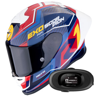 Integral Scorpion Exo R1 Evo II Air Coup Black Red Yellow + Kit bluetooth 5R Lite