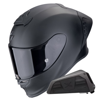 Integral Scorpion Exo R1 Evo II Air Matt Black + Kit bluetooth Exo-Com Link-1