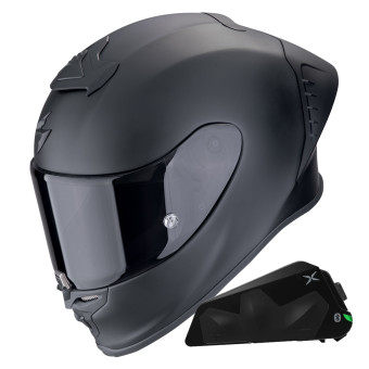 Integral Scorpion Exo R1 Evo II Air Matt Black + Kit bluetooth Exo-Com Link-1C
