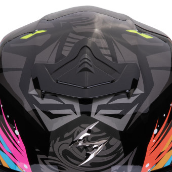 Scorpion Exo R1 Evo II Air Savage Black Blue Pink + Kit bluetooth Exo-Com Link-1C