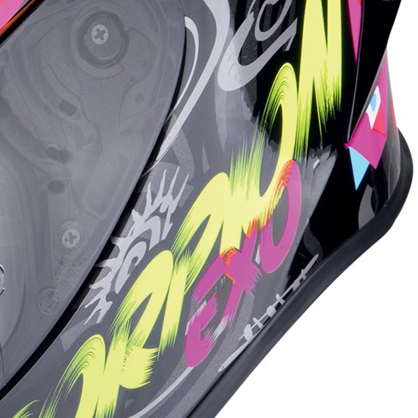 Scorpion Exo R1 Evo II Air Savage Black Blue Pink + Kit Bluetooth BT Mini