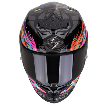 Scorpion Exo R1 Evo II Air Savage Black Blue Pink + Kit bluetooth Exo-Com Link-1C