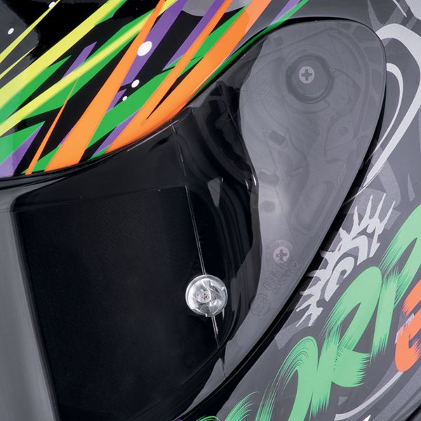 Scorpion Exo R1 Evo II Air Savage Green Orange + Kit bluetooth Exo-Com Link-1C