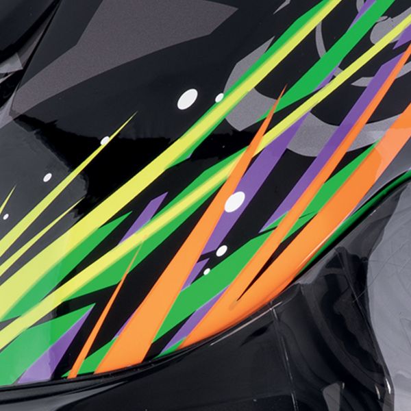 Scorpion Exo R1 Evo II Air Savage Green Orange + Kit bluetooth Exo-Com Link-1C