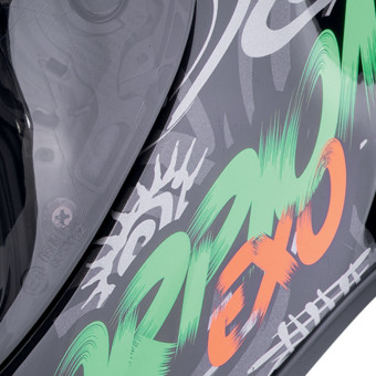 Scorpion Exo R1 Evo II Air Savage Black Green Orange + Kit Bluetooth 5S Solo