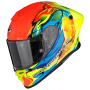 Casque Integral Scorpion Exo R1 Evo II Air Thrust Neon Red Blue Yellow