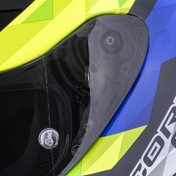 Scorpion EXO R1 Evo II Air Valere Black Blue Yellow Fluo