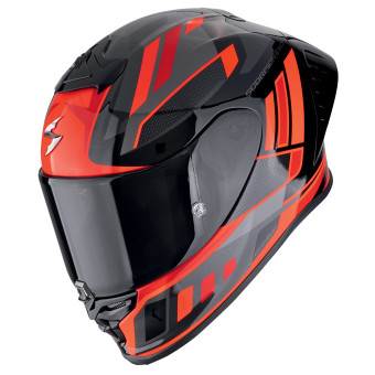Scorpion Exo R1 Evo II Air Vital Black Silver Red + Kit Bluetooth 5S Solo
