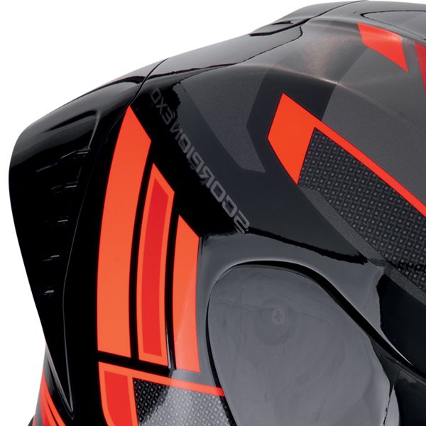 Scorpion Exo R1 Evo II Air Vital Black Silver Red + Kit Bluetooth 5S Solo