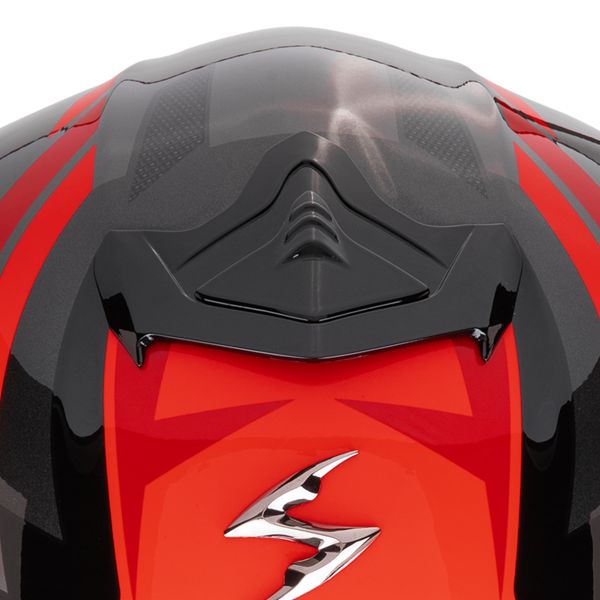 Scorpion Exo R1 Evo II Air Vital Black Silver Red + Kit Bluetooth 5S Solo