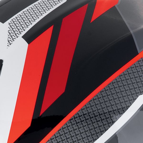 Scorpion Exo R1 Evo II Air Vital Grey White Red + Kit Bluetooth 5S Solo