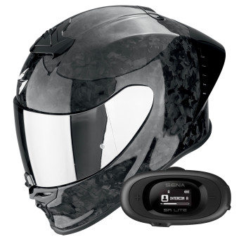 Integral Scorpion Exo R1 Evo II Carbon Air Onyx Black + Kit bluetooth 5R Lite Solo