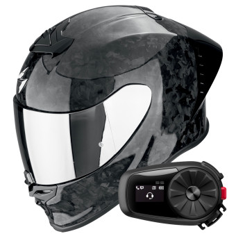 Integral Scorpion Exo R1 Evo II Carbon Air Onyx Black + Kit Bluetooth 5S Solo