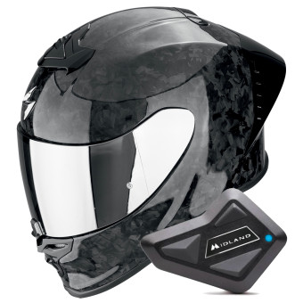 Integral Scorpion Exo R1 Evo II Carbon Air Onyx Black + Kit Bluetooth BT Mini