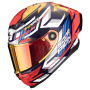 Casque Integral Scorpion Exo Race Air Kobba Blue Yellow Red