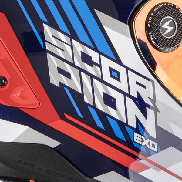 Scorpion Exo Race Air Kobba Blue Yellow Red