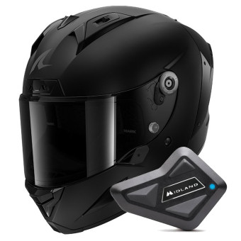 Integral Shark Aeron Dark Shadow Mat KMA + Kit Bluetooth BT Mini