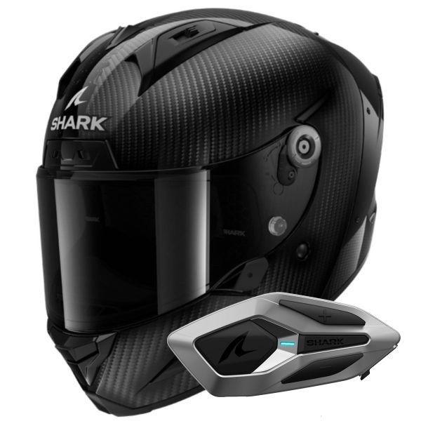 Integral Shark Aeron Full Carbon DAD + Kit Bluetooth Sena for Shark Mesh Solo