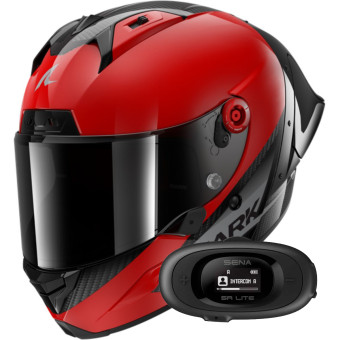 Casque Integral Shark Aeron GP Blank SP Carbon Red Anthracite + Kit bluetooth 5R Lite Solo Casque Integral Shark Aeron GP Blank SP Carbon Red Anthracite + Kit bluetooth 5R Lite Solo