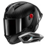 Casque Integral Shark Aeron GP Blank SP Full Carbon + Kit Bluetooth Sena for Shark Mesh Solo