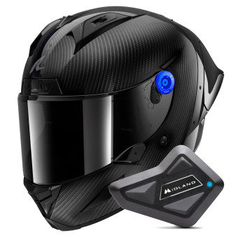 Integral Shark Aeron GP FIM 2 Racing Full Carbon DKD + Kit Bluetooth BT Mini