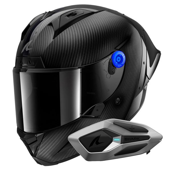 Integral Shark Aeron GP FIM 2 Racing Full Carbon DKD + Kit Bluetooth Sena for Shark Mes