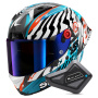 Casque Integral Shark Aeron GP FIM 2 Racing Speed-Fancy DWB + Kit Bluetooth BT Mini