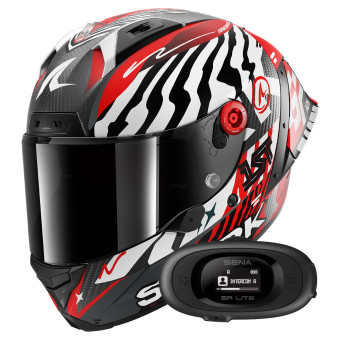 Integral Shark Aeron GP FIM 2 Racing Speed-Fancy Mat DWR + Kit bluetooth 5R Lite Solo
