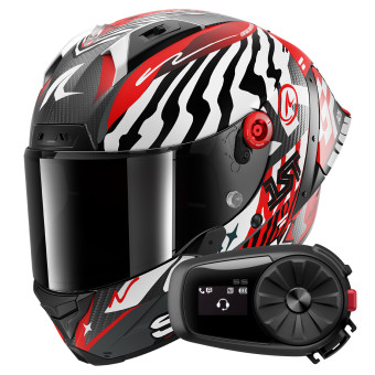 Integral Shark Aeron GP FIM 2 Racing Speed-Fancy Mat DWR + Kit Bluetooth 5S Solo