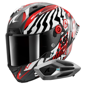 Integral Shark Aeron GP FIM 2 Racing Speed-Fancy Mat DWR + Kit Bluetooth Mesh Sena for