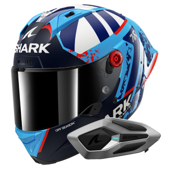 Integral Shark Aeron GP Fim Racing Replica Raul Fernandez BBW + Kit Bluetooth Sena Mesh