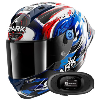 Integral Shark Aeron GP FIM Racing Zarco Signature WKB + Kit bluetooth 5R Lite Solo