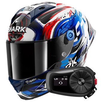Integral Shark Aeron GP FIM Racing Zarco Signature WKB + Kit Bluetooth 5S Solo