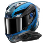 Casque Integral Shark Aeron Mekarium DBS + Kit Bluetooth Sena for Shark Solo
