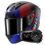 Casque Integral Shark Aeron Speed-Tech Mat DBR + Kit Bluetooth 5S Solo