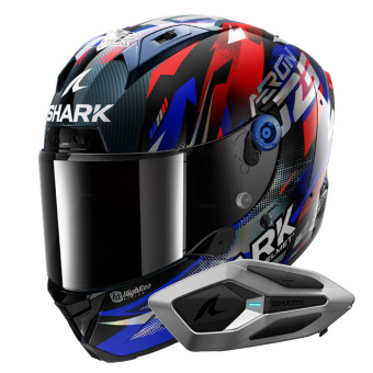 Integral Shark Aeron Zarco GP De France DBU + Kit Bluetooth Sena for Shark Mesh