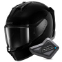 Casque Integral Shark D-Skwal 3 Blank BLK + Kit Bluetooth BT Mini