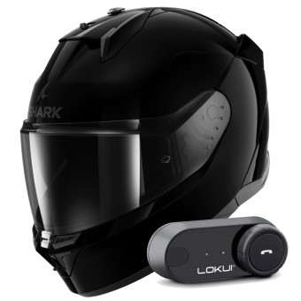 Integral Shark D-Skwal 3 Blank BLK + Kit Bluetooth Lokui K30