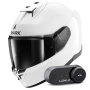 Casque Integral Shark D-Skwal 3 Blank WHU + Kit Bluetooth Lokui K30