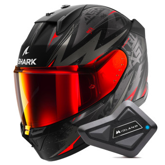 Integral Shark D-Skwal 3 Blast-R Mat KAR + Kit Bluetooth BT Mini