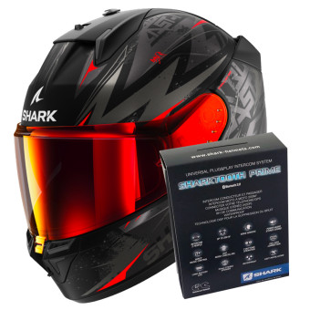 Integral Shark D-Skwal 3 Blast-R Mat KAR + Kit Bluetooth Sharktooth Prime
