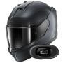 Casque Integral Shark D-Skwal 3 Dark Shadow Edition Mat B16 + Kit Bluetooth 5R Lite