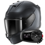 Casque Integral Shark D-Skwal 3 Dark Shadow Edition Mat B16 + Kit Bluetooth 5S Solo