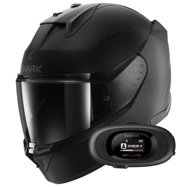 Integral Shark D-Skwal 3 Dark Shadow Edition Mat KMA + Kit bluetooth 5R Lite Solo Integral Shark D-Skwal 3 Dark Shadow Edition Mat KMA + Kit bluetooth 5R Lite Solo