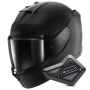Casque Integral Shark D-Skwal 3 Dark Shadow Edition Mat KMA + Kit Bluetooth BT Mini