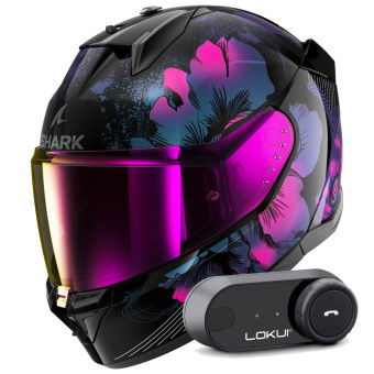 Integral Shark D-Skwal 3 Mayfer KVX + Kit Bluetooth Lokui K30