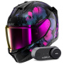 Casque Integral Shark D-Skwal 3 Mayfer KVX + Kit Bluetooth Lokui K30