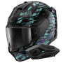 Casque Integral Shark D-Skwal 3 Reptaia Mat KXK + Kit Bluetooth Sena for Shark Solo