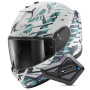 Casque Integral Shark D-Skwal 3 Reptaia WXW + Kit Bluetooth BT Mini