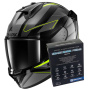 Casque Integral Shark D-Skwal 3 Sizler KAY + Kit Bluetooth Sharktooth Prime